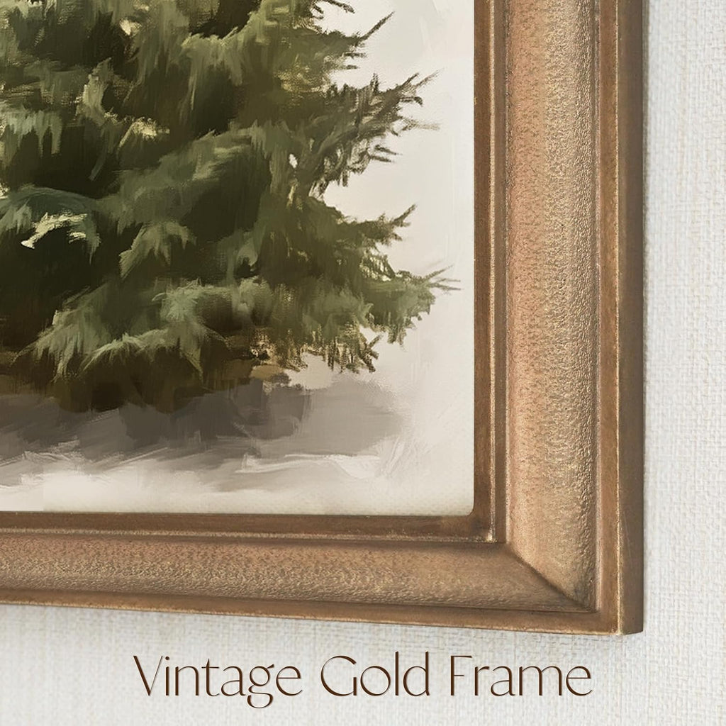11" x 13.8" Framed Christmas Tree Wall Art