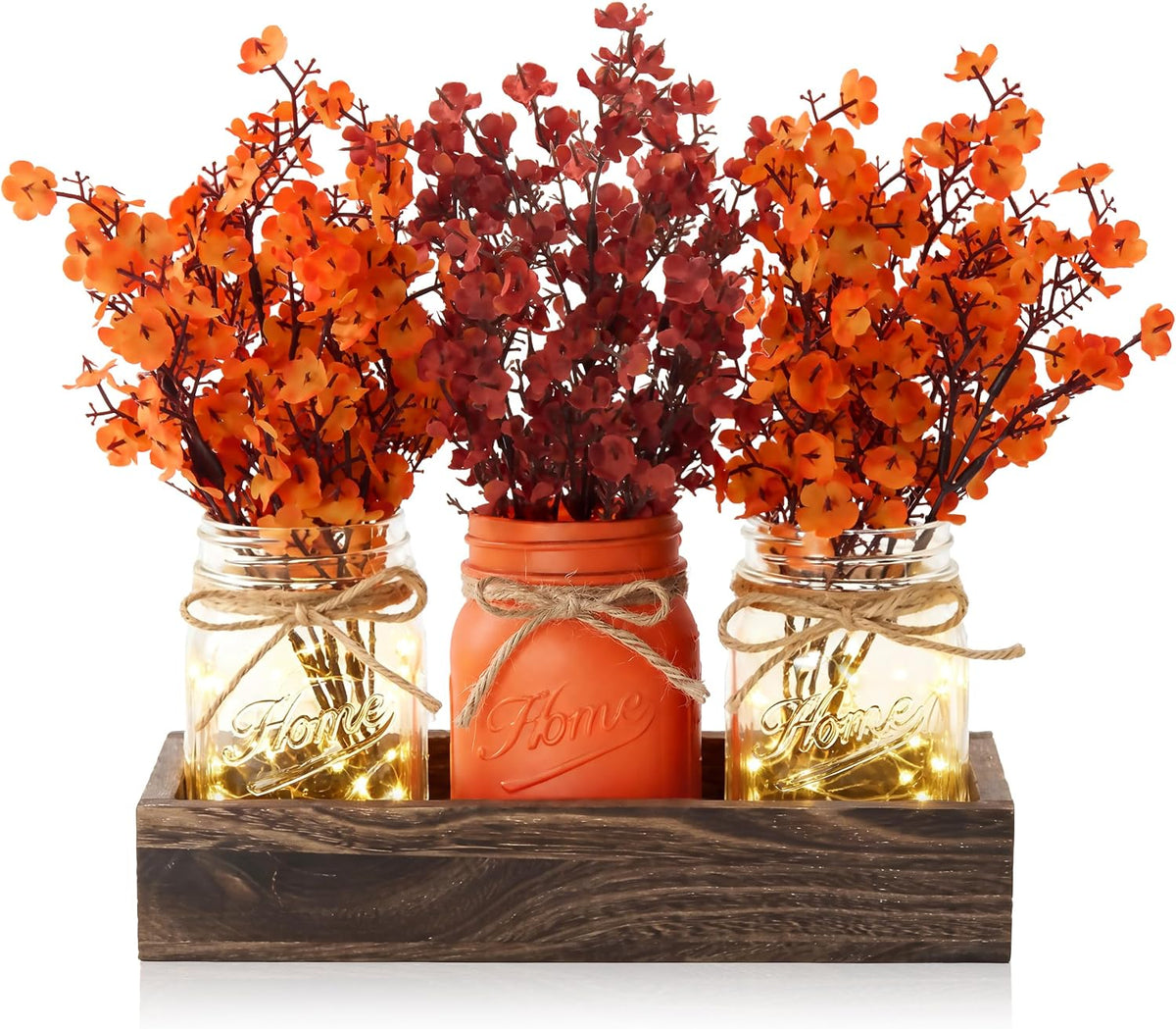 Christmas Mason Jar Table Centerpiece