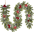 6FT Artificial Christmas Garland with Velvet Balls